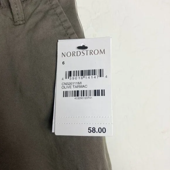 Caslon Olive Tarmac Ankle Crop Pants NWT Size 6 - Picture 7 of 7